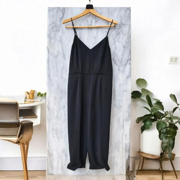 Anthropologie Pants - Anthropologie the Essential Slim Jumpsuit Black Size 10 NWT Capsule Wardrobe